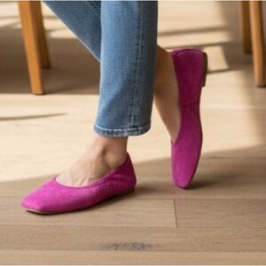 New in Box J. Crew Women’s Anya Scrunchie Ballet Flats Genuine Suede Leather